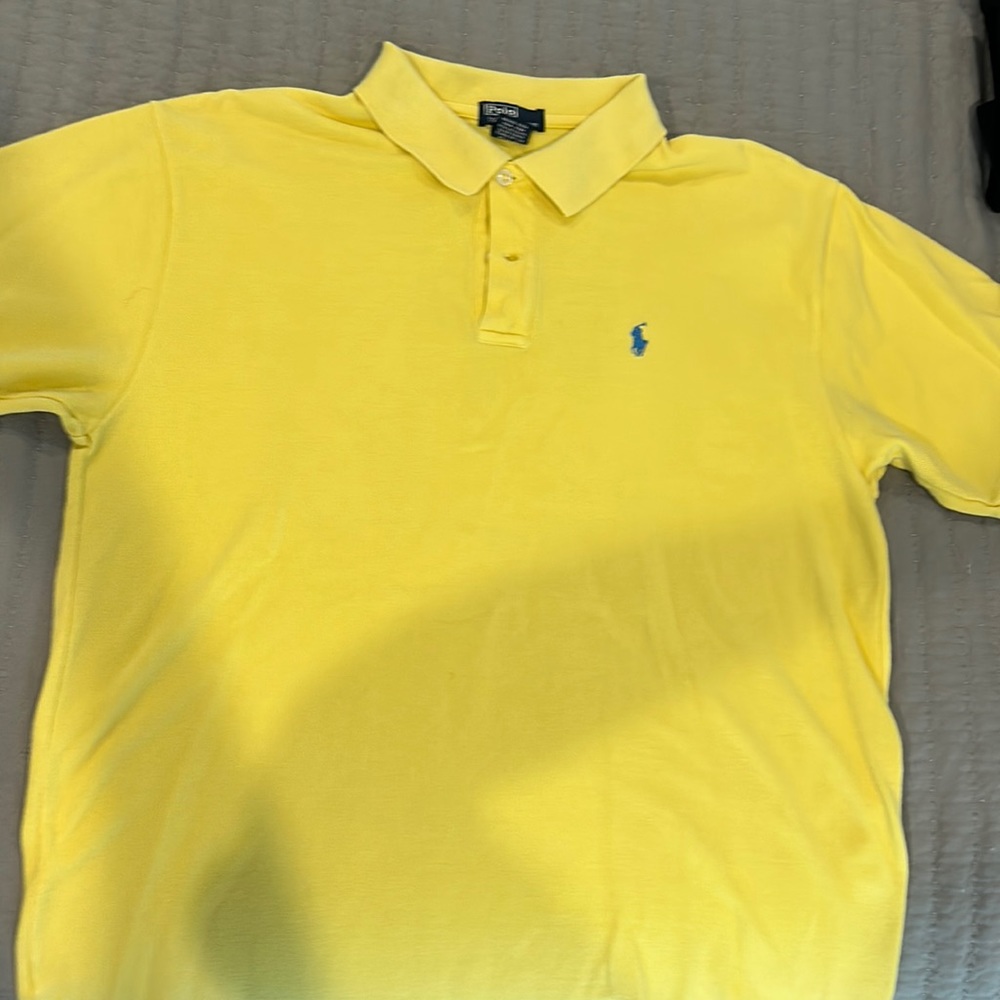 Boys yellow polo shirt size XL